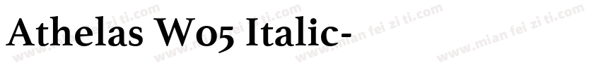 Athelas W05 Italic字体转换